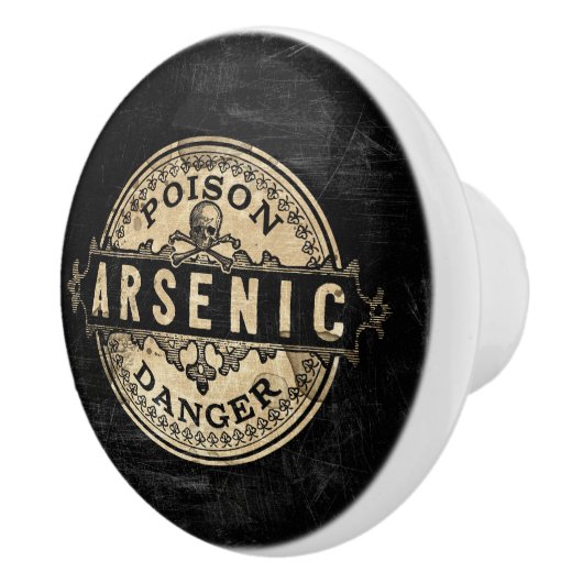 Arsenic Style Poison Label Keramische Knop (Rechts)
