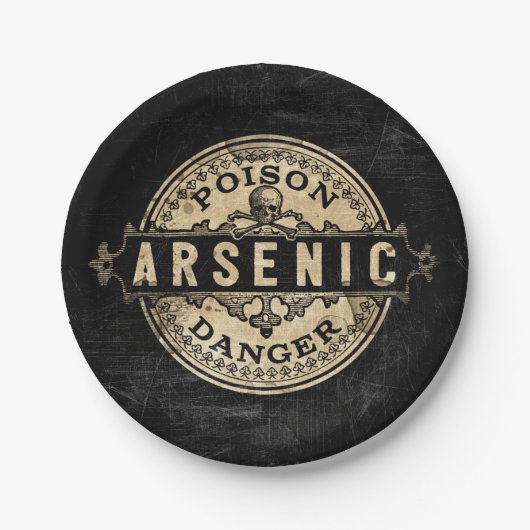 Arsenic Style Poison Label Papieren Bordje (Voorkant)