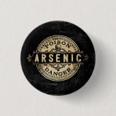Arsenic  Style Poison Label Ronde Button 3,2 Cm (Voorkant)