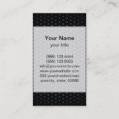 Arsenic Techno Stippen Modern Black Visitekaartje (Achterkant)