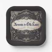 Arsenicum en oude kant Victoriaans Papieren Bordje (Voorkant)