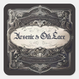 Arsenicum en oude kant Victoriaans Vierkante Sticker