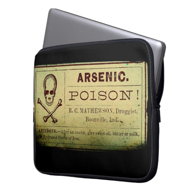  arsenicum etiket laptop sleeve (Voorkant Links)