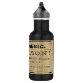 Arsenicumetiket op schoot waterfles  (Rechts)