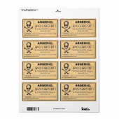 arsenicumlabel vergif Halloween Etiket (Full Sheet)