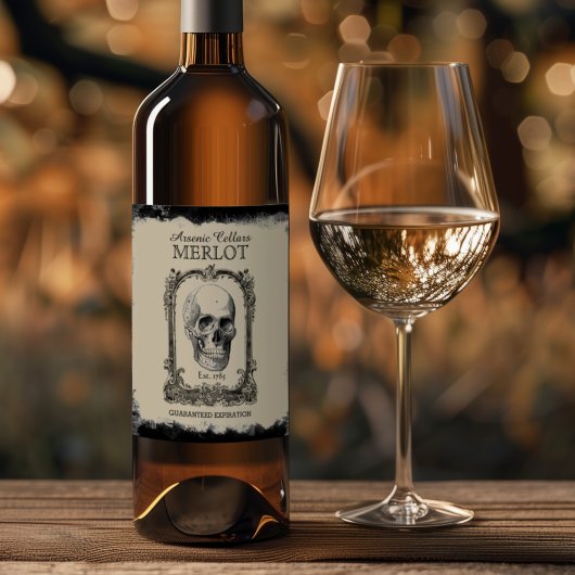 Arsenicummers Merlot Halloween Wine Label Wijn Etiket
