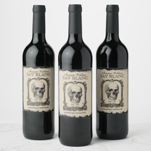 Arsenicummers Sav Blanc Halloween Wine Label Wijn Etiket (Flessen)