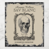 Arsenicummers Sav Blanc Halloween Wine Label Wijn Etiket (Enkel label)