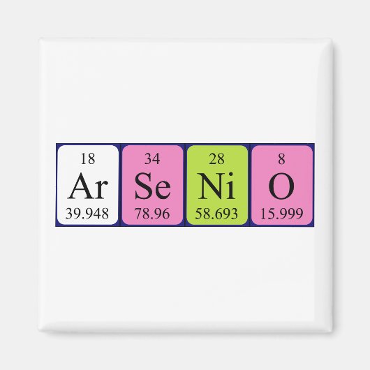 Arsenio periodiek table name magnet (Voorkant)