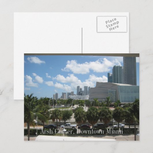 Arsht Center in het centrum van de stad Miami Post Briefkaart (Voorkant / Achterkant)