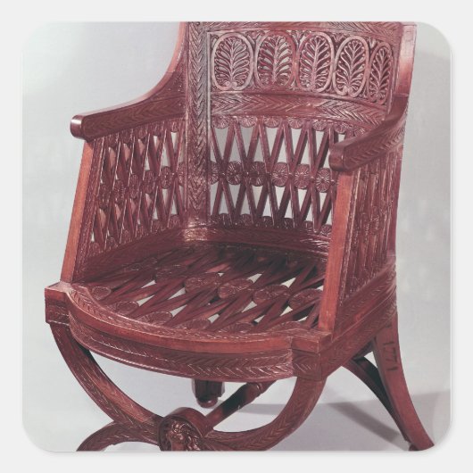 Arstoel Louis XVI stijl Vierkante Sticker (Voorkant)
