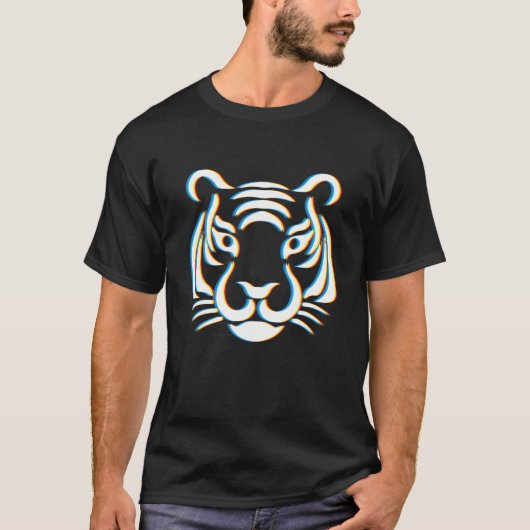 Arsty Tiger Face | Lijntekening 2022 jaar T T-shirt (Voorkant)