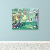 art2Celebrate: een zondagmiddag in Dolores Park Canvas Afdruk (Insitu (Houten vloer))