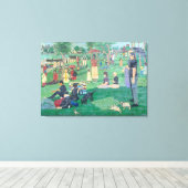 art2Celebrate: een zondagmiddag in Dolores Park Canvas Afdruk (Insitu (Houten vloer))