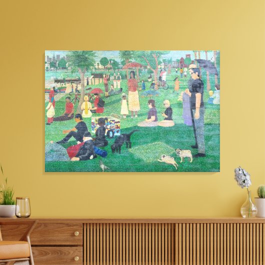 art2Celebrate: een zondagmiddag in Dolores Park Canvas Afdruk (Insitu (Woonkamer))