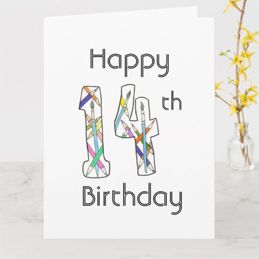 Art. 14e Birthday Kaart (Gele Bloem)