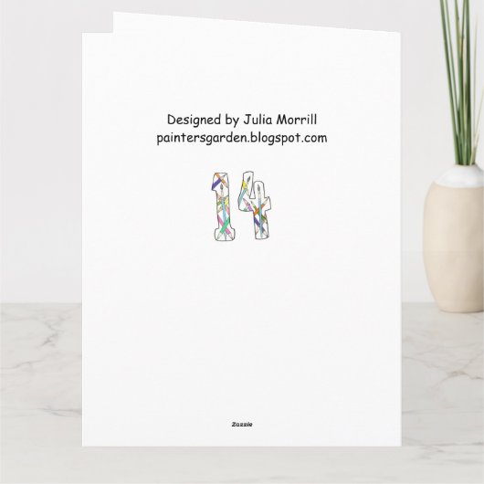 Art. 14e Birthday Kaart (Achterkant)