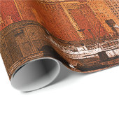 ART 1930'S BLIMP NEW YORK CITY SKYLINE JOUW TEKST CADEAUPAPIER (Rol Hoek)