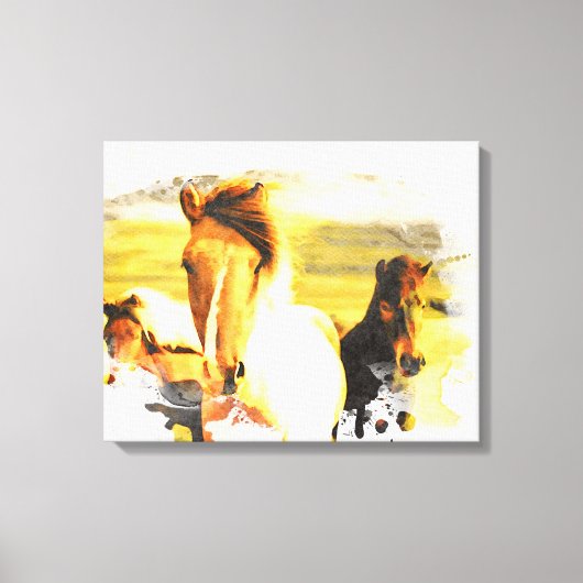 *~* Art 3 Paarden - Mustangs Mountains AR22 Paarda Canvas Afdruk (Voorkant)