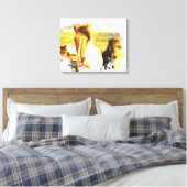 *~* Art 3 Paarden - Mustangs Mountains AR22 Paarda Canvas Afdruk (Insitu (Slaapkamer))