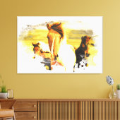 *~* Art 3 Paarden - Mustangs Mountains AR22 Paarda Canvas Afdruk (Insitu (Woonkamer))