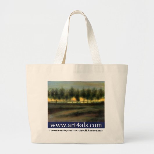 ART. 4 ALS-canvas tas met "Franse bomen #2" (Voorkant)