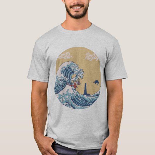 Art 90s Hokusai The Great Seagaming Essential T-SH T-shirt (Voorkant)