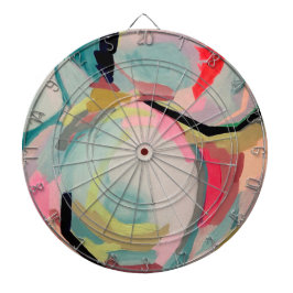 Art Abstract Fluro Acrylic Painting   Dartbord