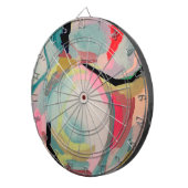 Art Abstract Fluro Acrylic Painting Dartbord (Voorkant Rechts)