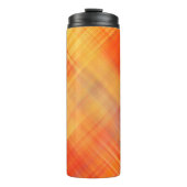 art abstract geometric diagonal lines pattern, blu thermosbeker (Voorkant)