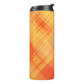 art abstract geometric diagonal lines pattern, blu thermosbeker (Gedraaid links)