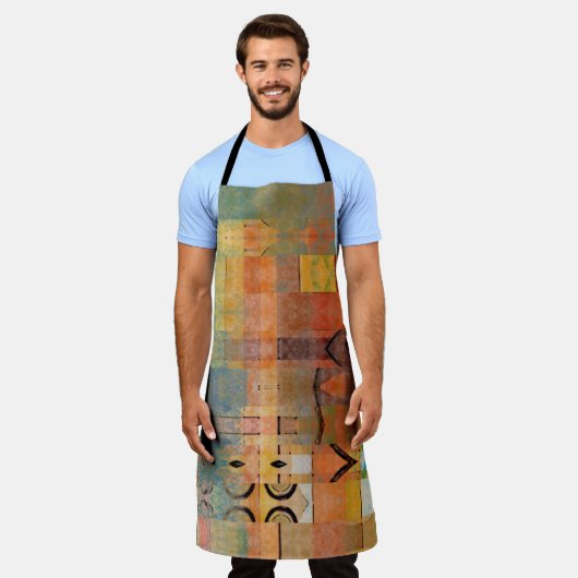 art abstract geometric horizontal stripes pattern schort (Gedragen)