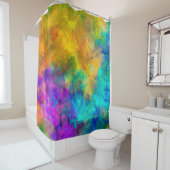 art abstract vibrant rainbow painted background wi douchegordijn (In situ)