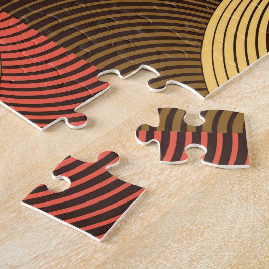 Art Abstracte geometrische getextureerde achtergro Legpuzzel (Zijkant)