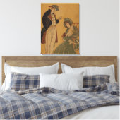 Art Afbeelding van Amerikaanse familie voor de ja Canvas Afdruk (Insitu (Slaapkamer))