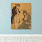 Art Afbeelding van Amerikaanse familie voor de ja Canvas Afdruk (Insitu (Houten vloer))