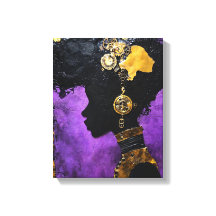 Art_Afrofuturistische Steampunk Vrouw in het Paars