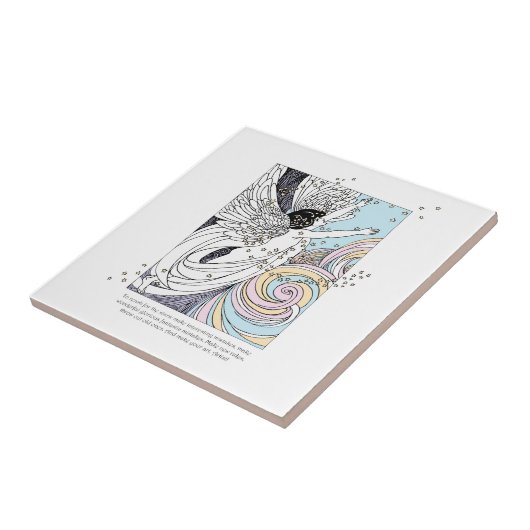 Art Angel Tegeltje (Zijkant)