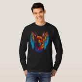 Art Angel Wings German Shepherd Dog T-shirt (Voorkant volledig)