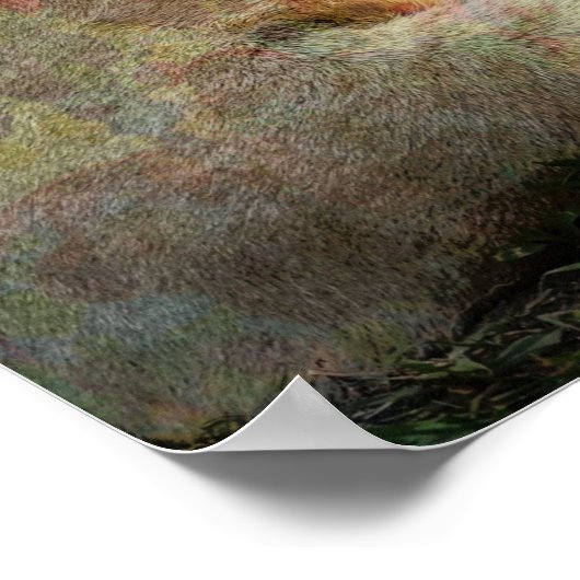 *~* Art AP23 Artistic RAINBOW Abstracte LIONESS Poster (Hoek)