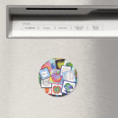 Art Apple Collage Magneet (Insitu (Vaatwasser))