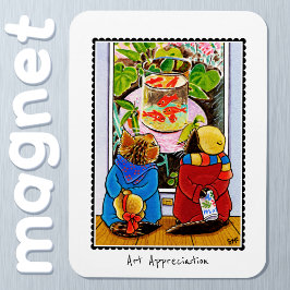 'Art Appreciation' Schattigee Cat Custom Name Magneet