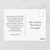 Art Art Art Nouveau-houtskool en Gold Save the dat Briefkaart (Achterkant)