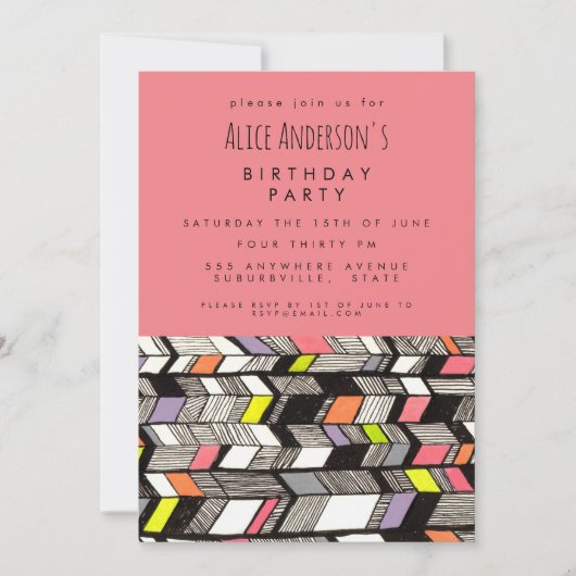 Art Artist Birthday Party - Aangepaste uitnodiging (Voorkant)