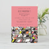 Art Artist Birthday Party - Aangepaste uitnodiging (Staand voorkant)