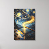 Art at Your Fingertips – Celestial Brush & Palette Canvas Afdruk (Voorkant)