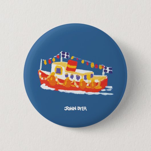 Art Badge Button: John Dyer Ferry Ronde Button 5,7 Cm (Voorkant)