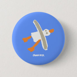 Art Badge Button: John Dyer Seagull Ronde Button 5,7 Cm