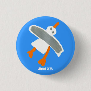 Art Badge: Seagull Button Badge - John Dyer