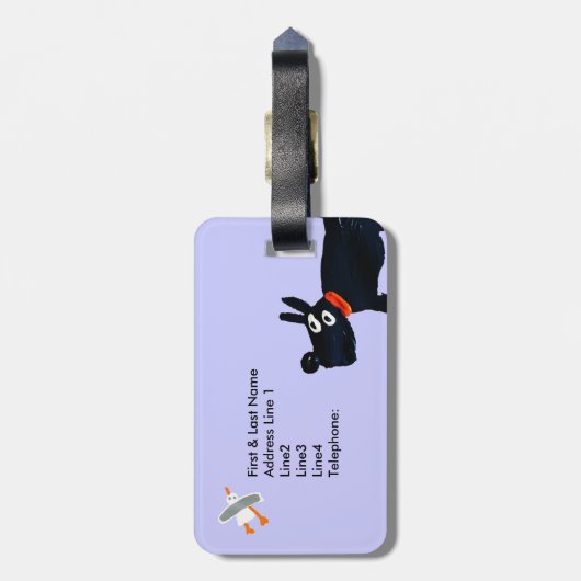 Art Bagagelabel: Scotty Dog en Seagull John Dyer Bagagelabel (Achterkant verticaal)